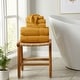 preview thumbnail 17 of 193, Linery & Co. Cotton Diamond Waffle Texture Bath Towels. 6 Piece Set - Marigold