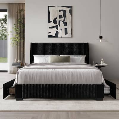 CraftPorch Corduroy Luxurious Bed