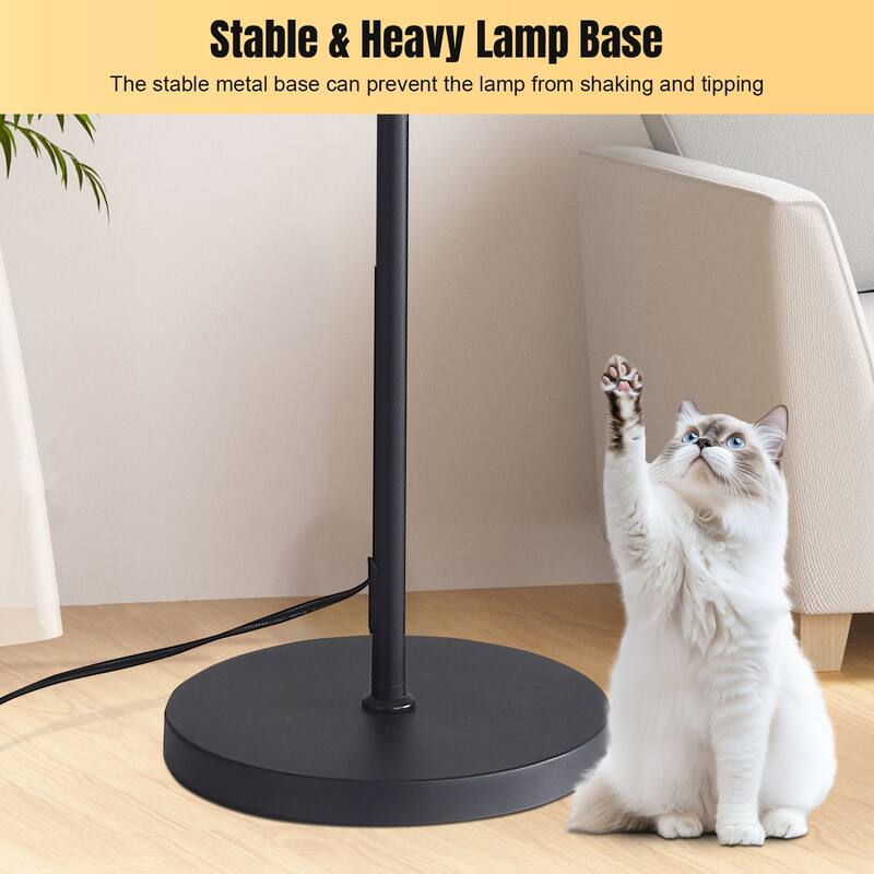 Sofucor 3-Lights Boho Rattan Floor Lights,Black Farmhouse Standing Lamp Wicker Rustic Tall Lamp,Rattan Woven LampShade Bohemian