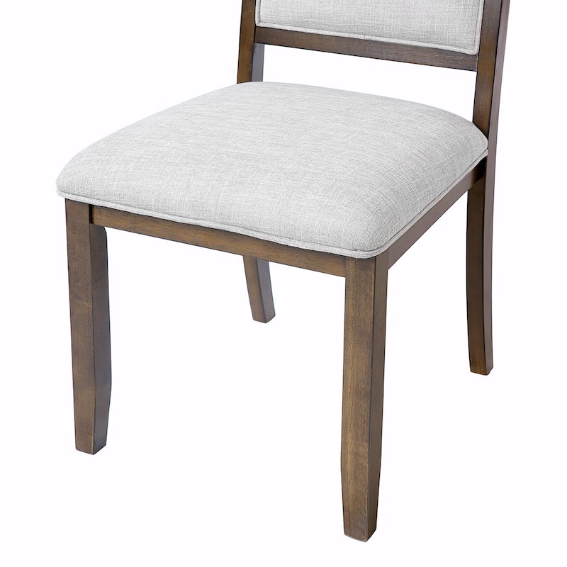 ​Mid-Century Modern Dining Chairs - Set of 4 - Linen Upholstery