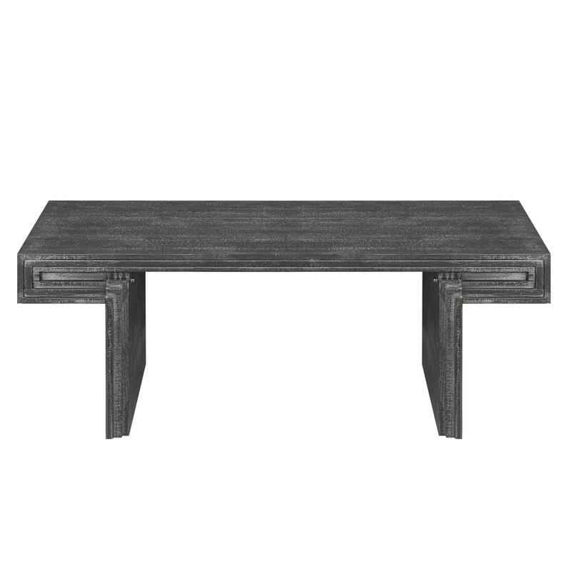 American Vintage Industrial Coffee Table, Premium Reclaimed Wood Texture Rectangular Design