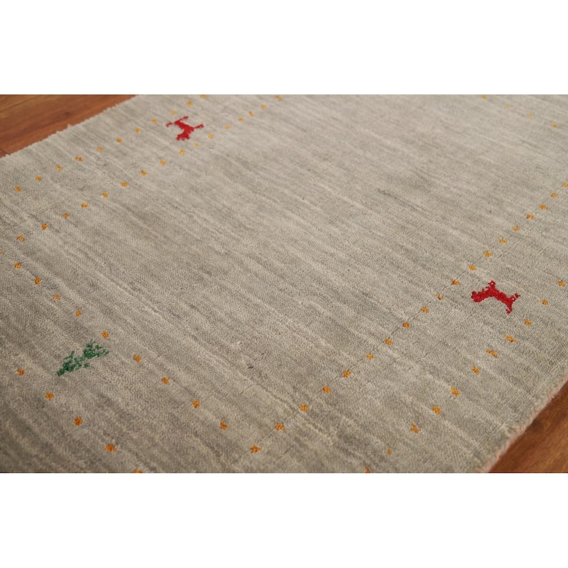Tribal Gabbeh Indian Foyer Rug Handmade Wool Carpet - 2'0" x 3'0"