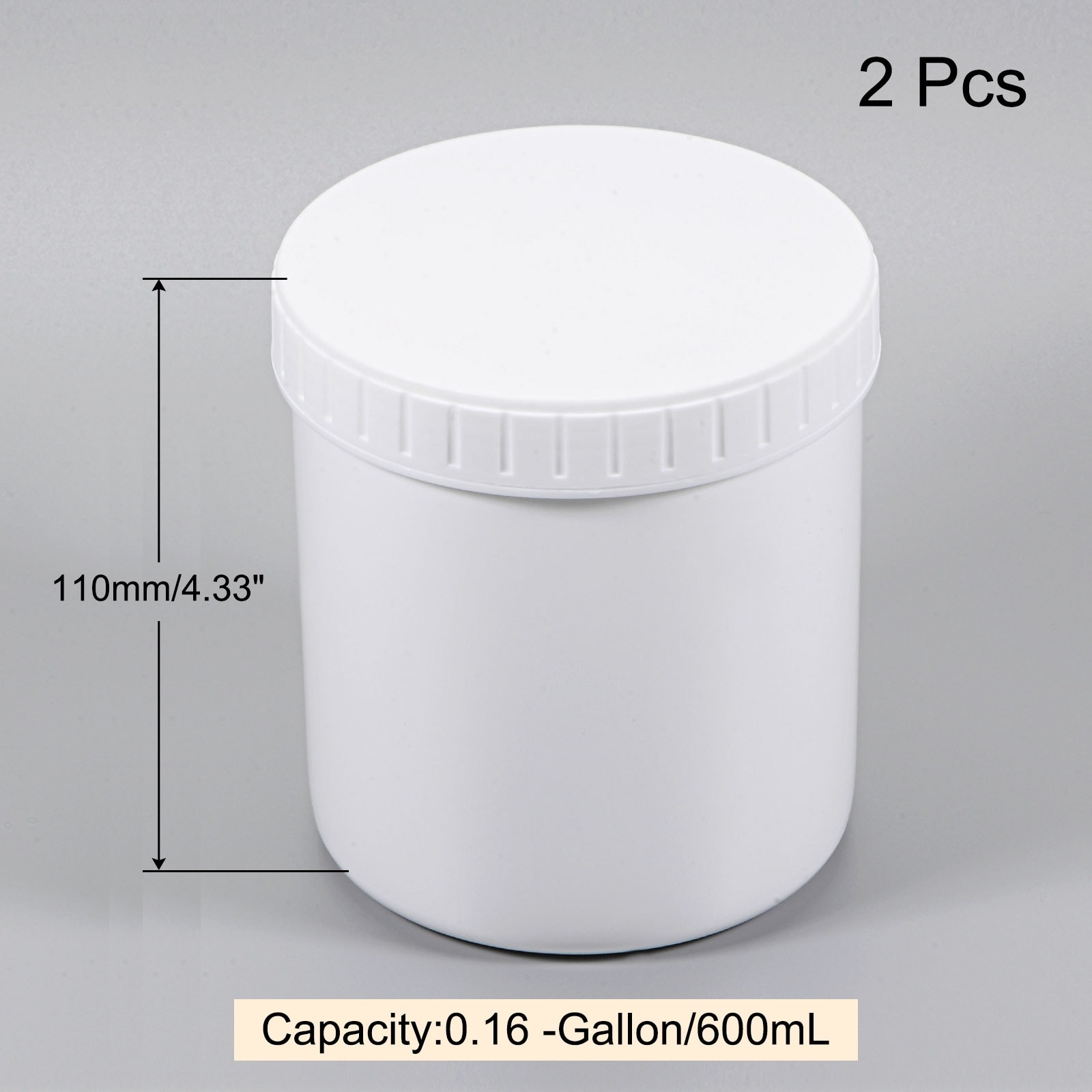 Empty Plastic Paint Pail Seal Storage Container with Sealing Lid 2Pcs