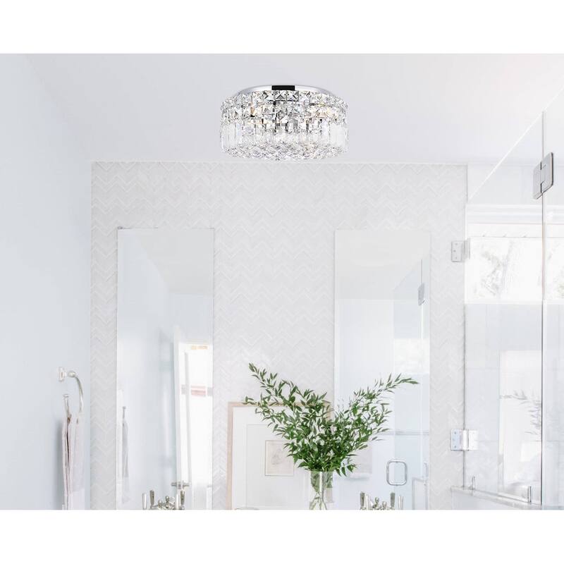 Graham 4-light 12-inch Flush-Mount Chandelier - 12 Inch