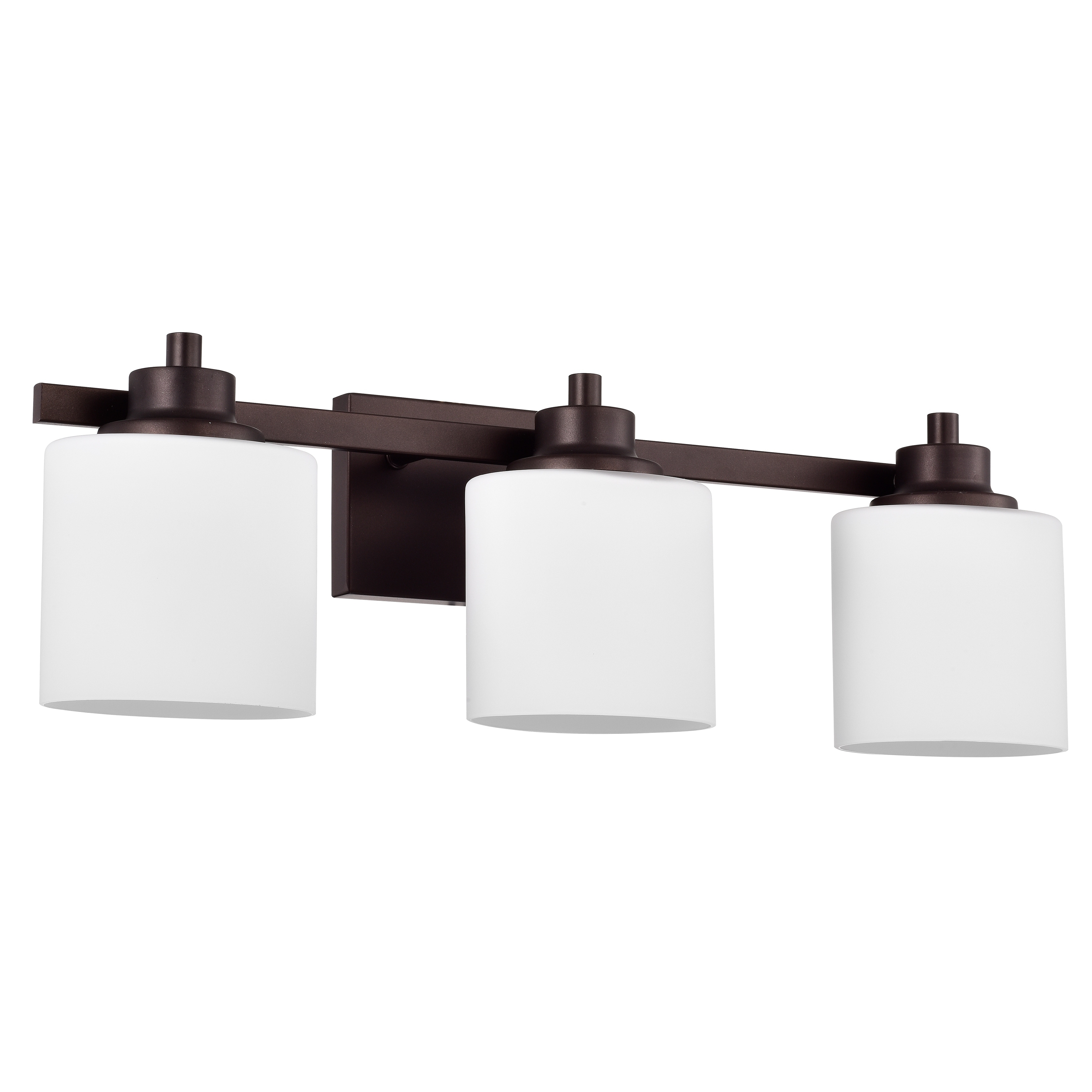 Oil Rubbed Bronze 3 Light Vanity Light with Built-in Grounded Receptacle Outlet 