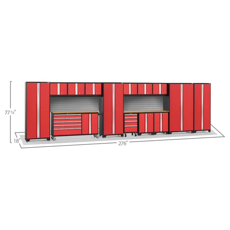 NewAge Products Bold Series 276" W x 18" D 15 Piece Garage Cabinet Set