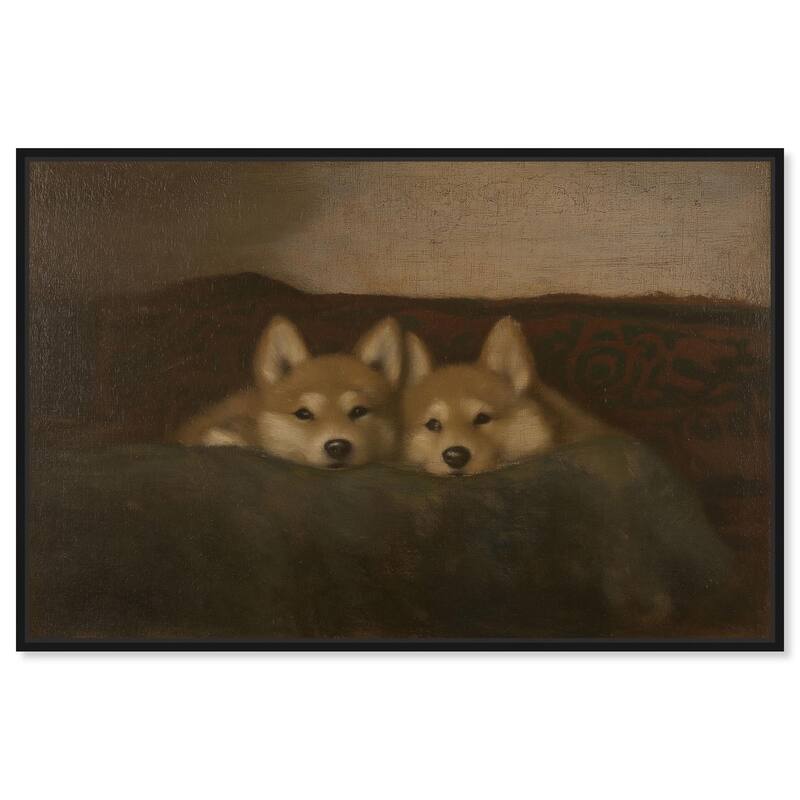 Rustic Dog Days Canvas by Art Remedy - Black - 30" x 20"