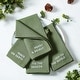 preview thumbnail 3 of 14, Joyful Sentiment Christmas/Holiday Embroidered Napkins, Set of 4 - 17x17 Pine