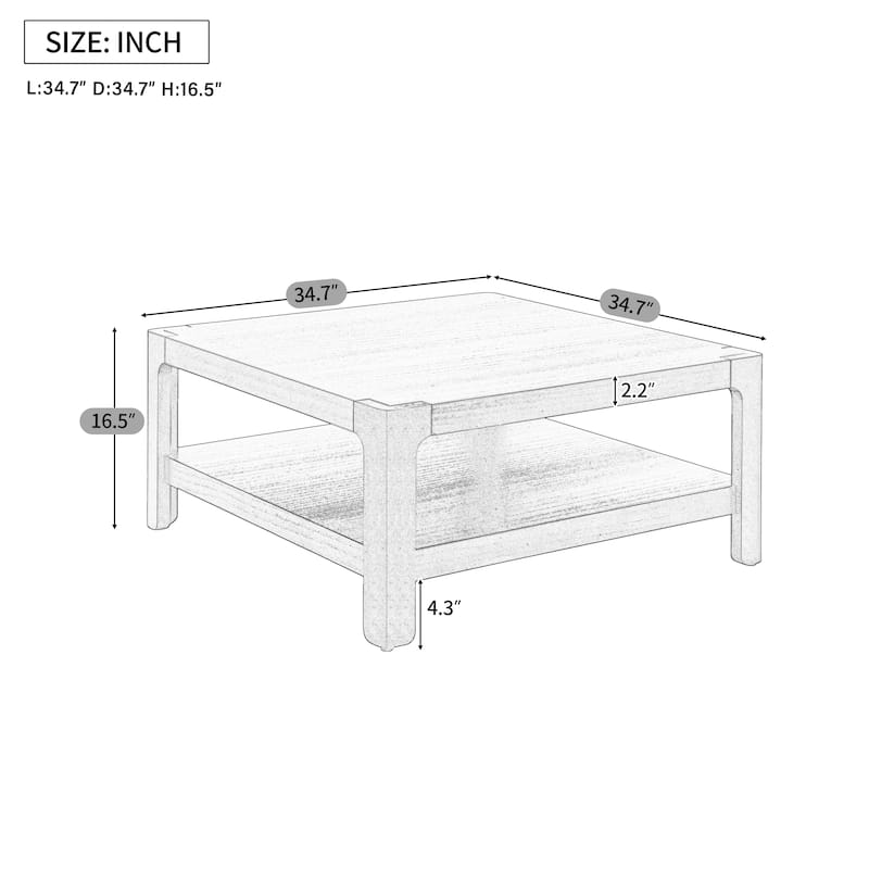 Christopher Knight Home - Modern Farmhouse Wooden Coffee Table with Soft Rounded Profile