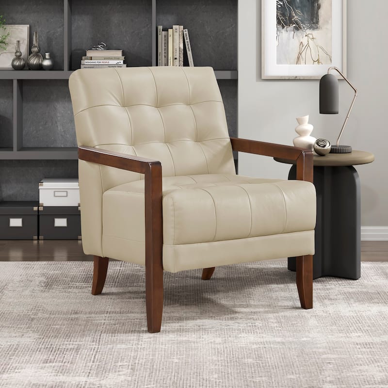 Leland Leather Match Accent Chair