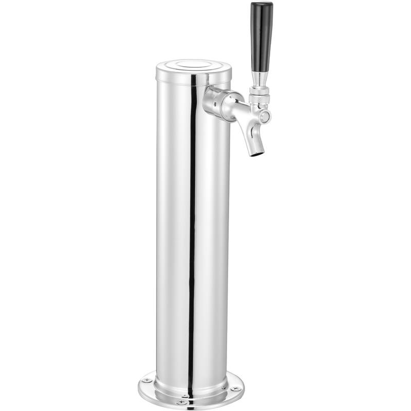 Kegerator Tower Kit, Beer Conversion Kit, Stainless Steel Keg Beer Tower Dispenser with Dual Gauge CGA320 Regulator