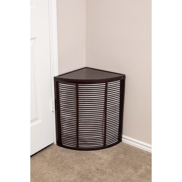 Birdrock Home Compact Corner Laundry Hamper Brown Bamboo Overstock 32035477 Instead, proudly show off the slatted bamboo hamper design in your master bath, bedroom or laundry room. usd