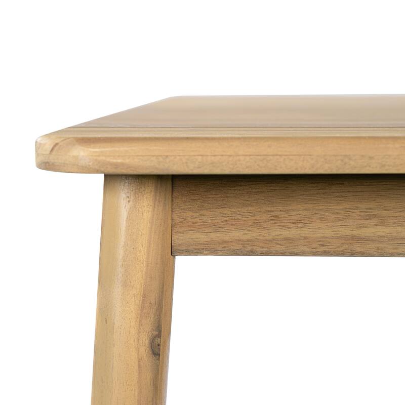 Christopher Knight Home - Solterra Farmhouse Wood & Rope Woven 9-Piece Outdoor Dining Set with Slat Table