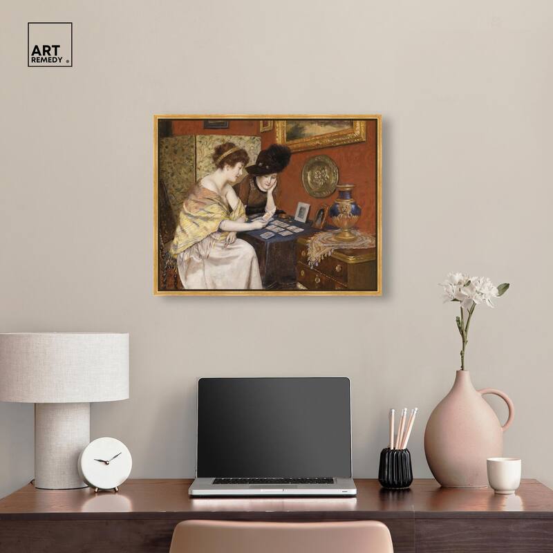 Reading the Cards Canvas by Art Remedy