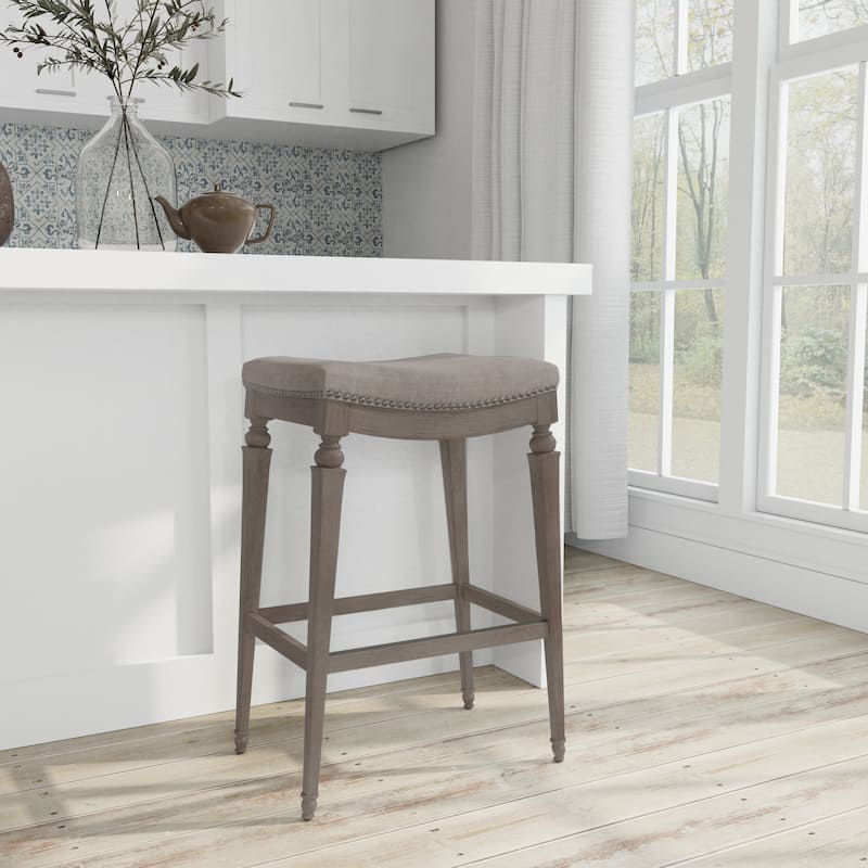 Hillsdale Furniture Vetrina Wood Backless Counter Height Stool - 21.5"W x 15.5"L x 27"H