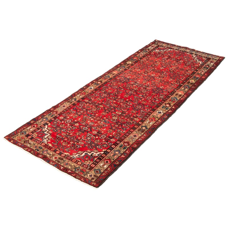 ECARPETGALLERY Hand-knotted Andelz Red Wool Rug - 3'11 x 9'11