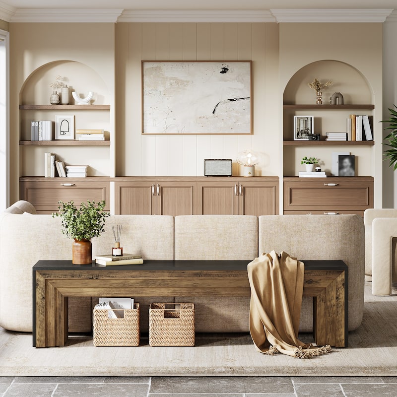 70.9" Extra Long Wooden TV Stand for 75-Inch TVs, Entertainment Center Media Console for Living Room