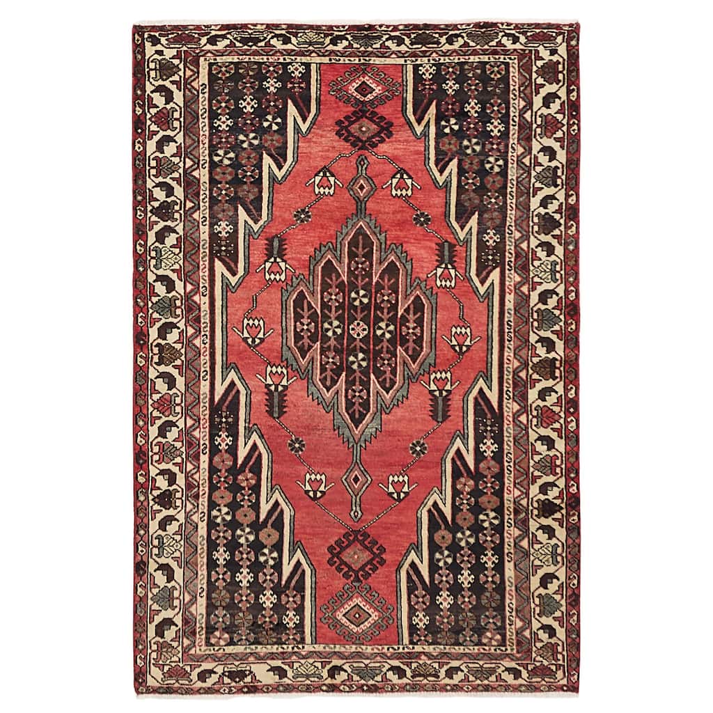 ECARPETGALLERY Hand-knotted Anadol Red Wool Rug - 4'5 x 6'7