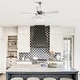 preview thumbnail 4 of 20, Chrome/ Crystal 4-light Chandelier/ Ceiling Fan with Remote