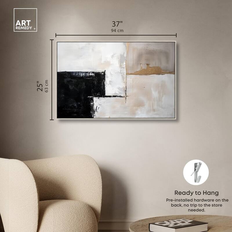 Black Dust and White Ash II Canvas by Art Remedy