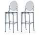 preview thumbnail 12 of 18, Set of 2 Modern High Back Side Armless Bar Stools With Backs Chairs For Kitchen Island Home Indoor Outdoor Patio Clear Smoke