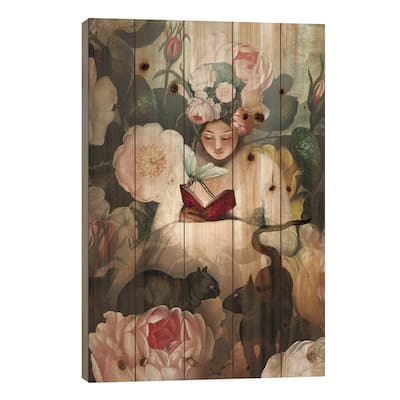 The Reading Print On Wood by Catrin Welz-Stein - Multi-Color
