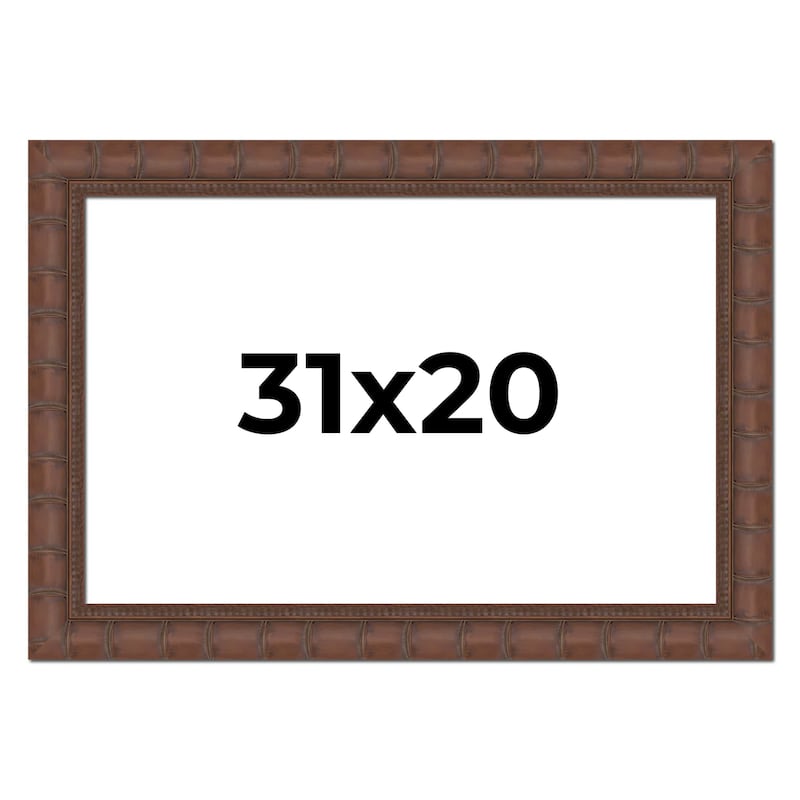 31x20 Frame Pewter Solid Wood Picture Frame Width 1.625 Inches | Interior Frame Depth 0.6875 Inches
