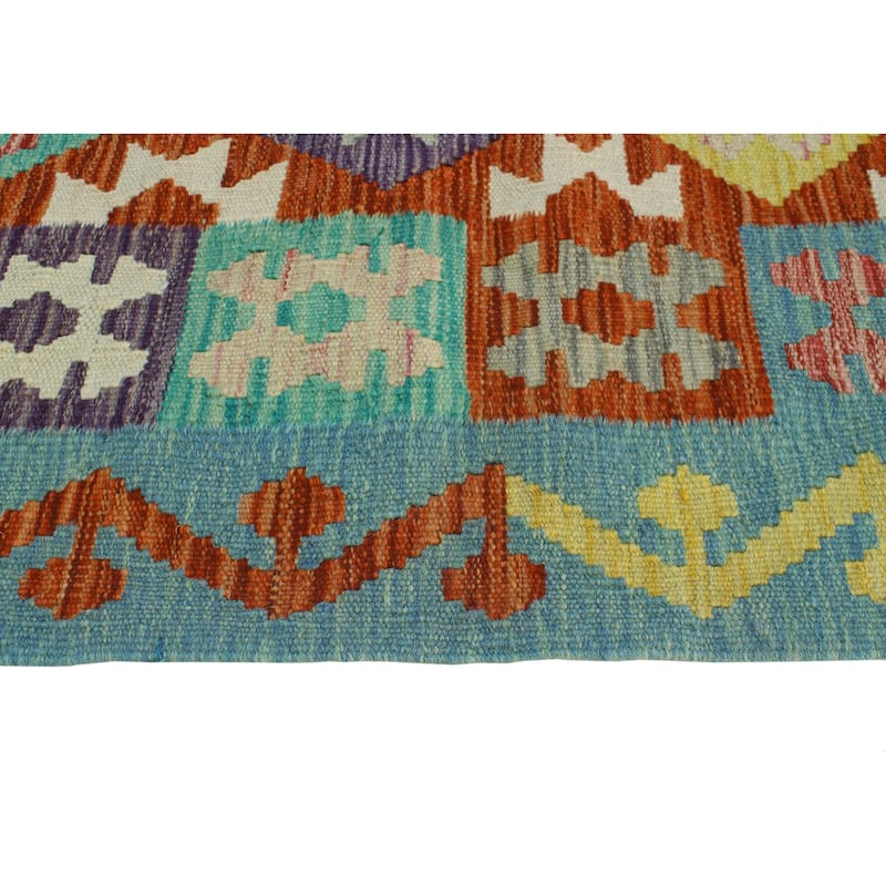 Flatweave Kathi Red/Grey Rug - 2'6" x 4'2"
