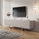 preview thumbnail 1 of 14, JASIWAY Beige Stone Top TV Stand with 4 Doors 6 Shelves 78.7" x 15.7" x23.3" - Beige
