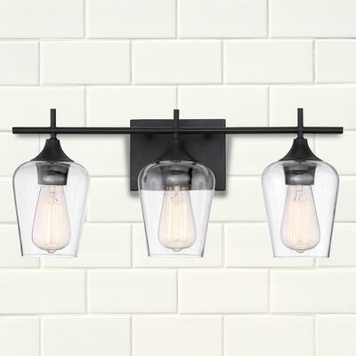 Lexi Home Three Light Bath Bar Octave English Bronze - Exact Size