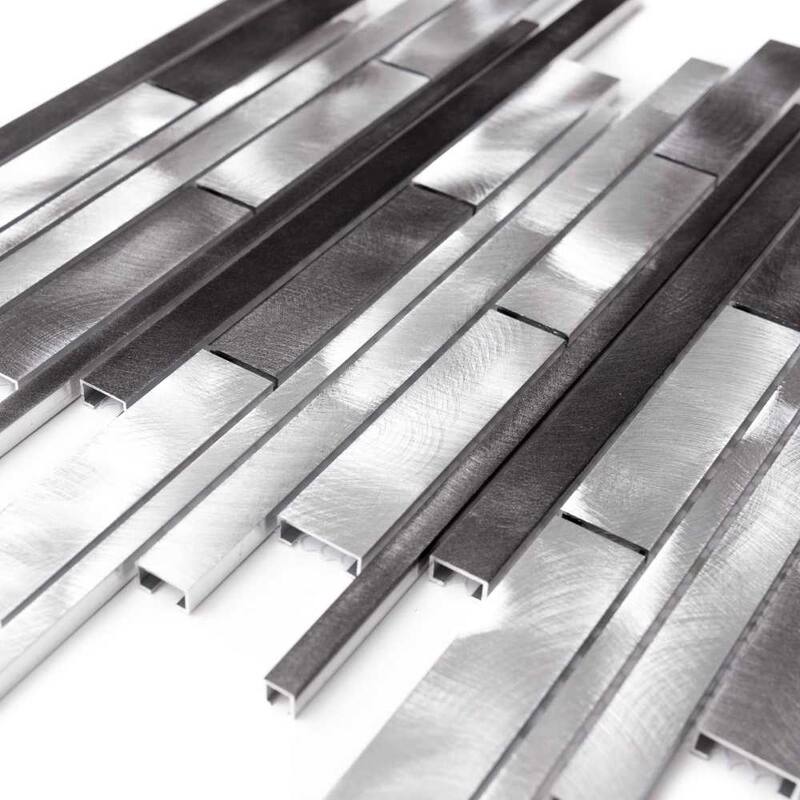 Mason 1in x 3in Noce Metal Backsplash Wall Tile