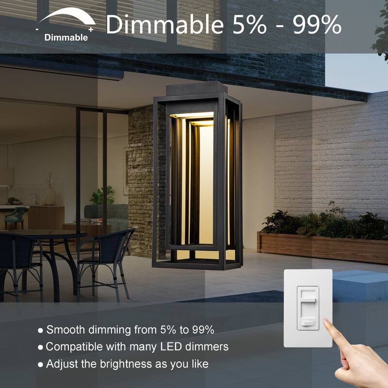Modern Outdoor LED Wall sconce - Black