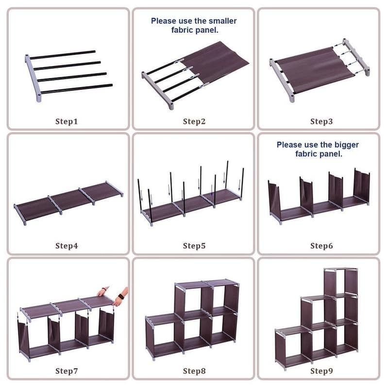 3-tier Storage Closet Organizer/ Bookshelf