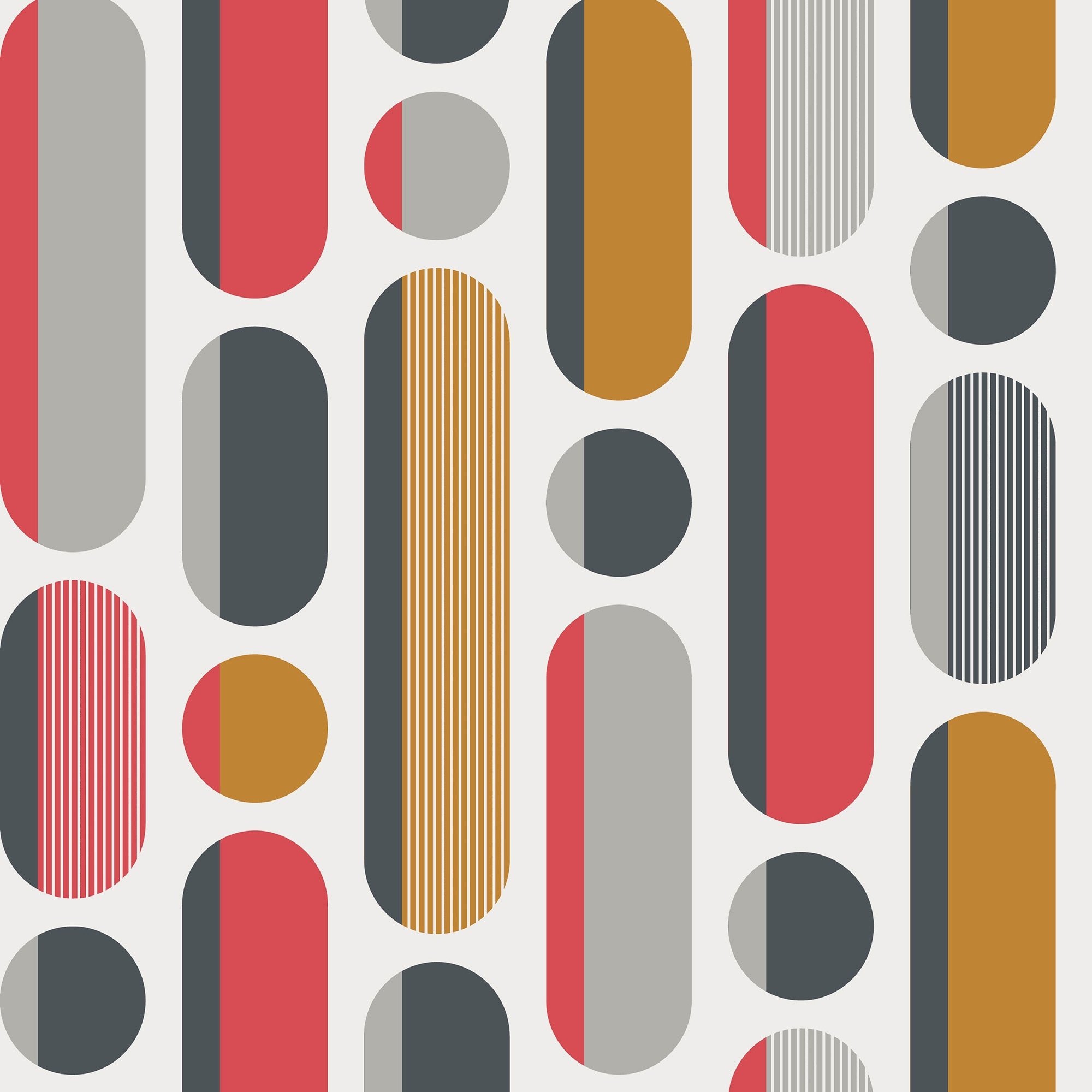 Envy Morse Red and Grey Removable Wallpaper