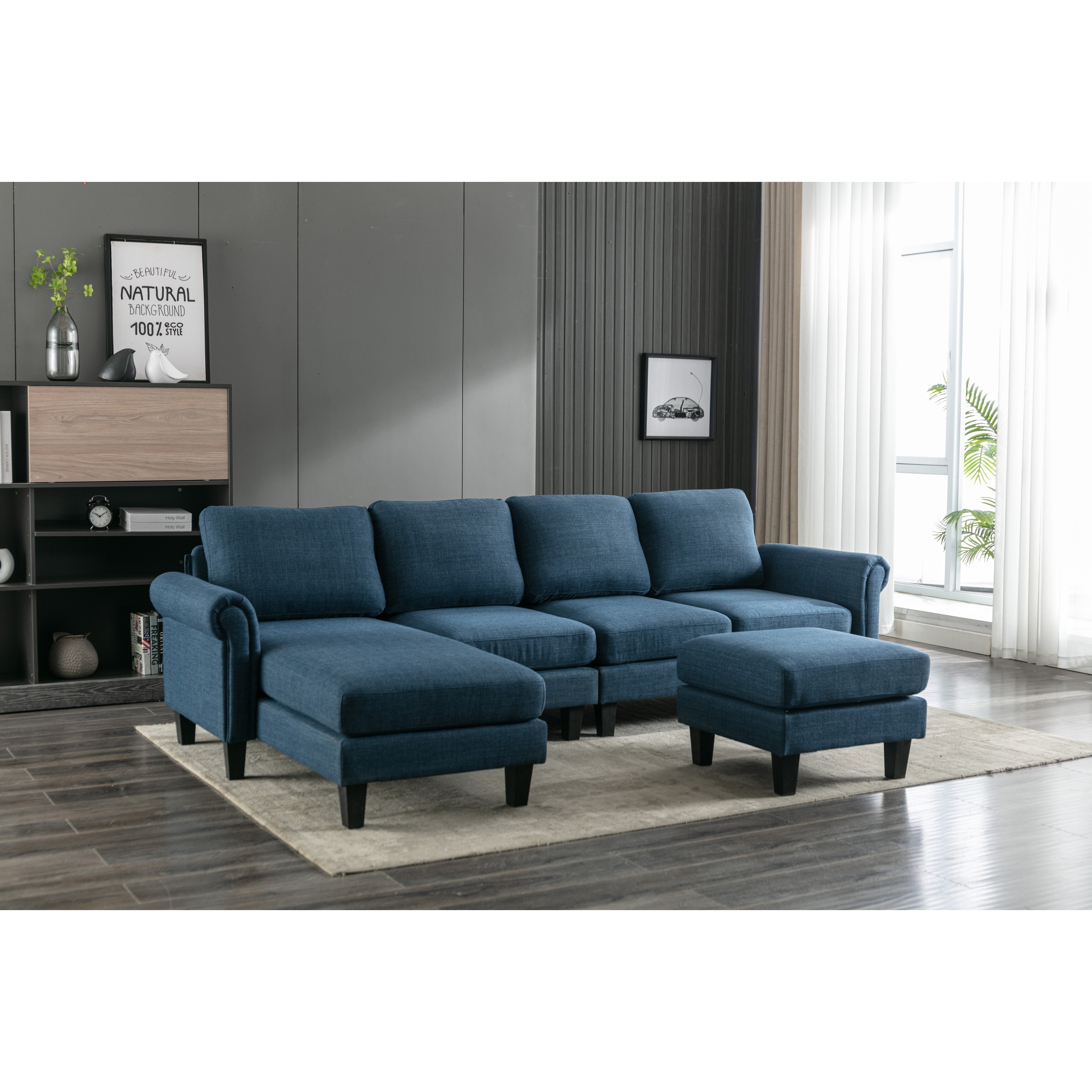 6 foot sales couch with chaise