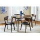 preview thumbnail 1 of 1, Linnea Dark Walnut and Black 7-piece Dining Set with Removable Leaf