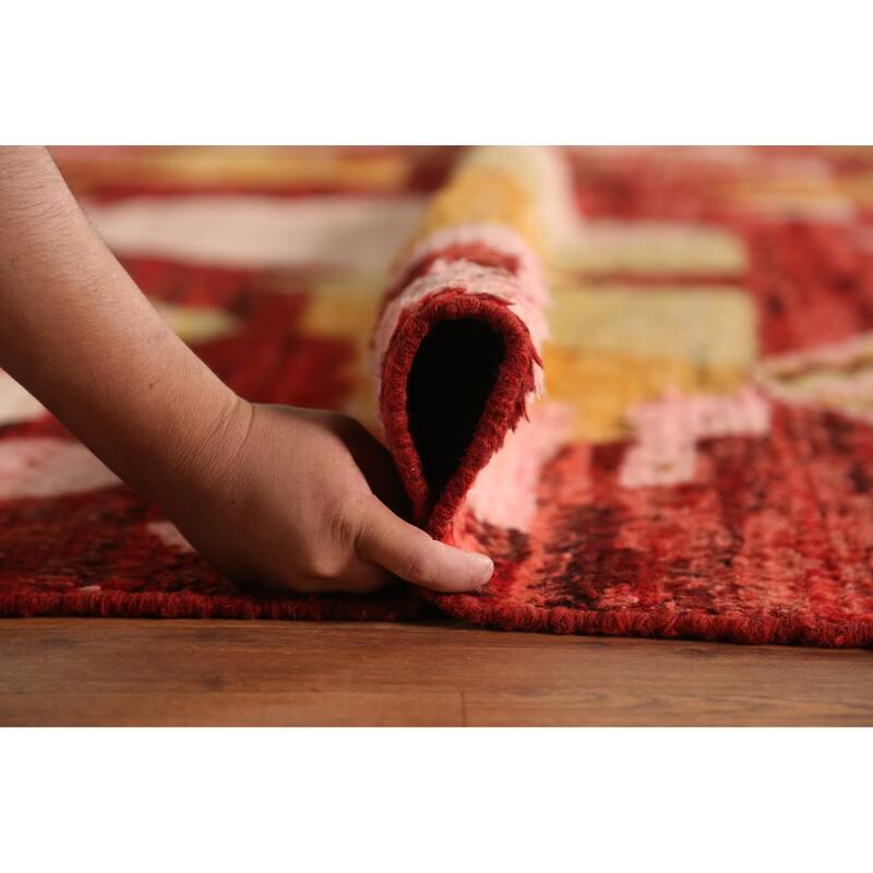 Geometric Moroccan Oriental Area Rug Bedroom Handmade Wool Carpet - 9'1" x 11'9"