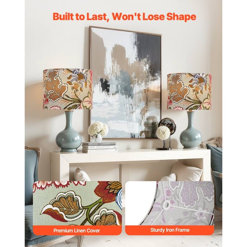 Modern Lamp Shade Set with Harp for Soft Lighting Home Decor