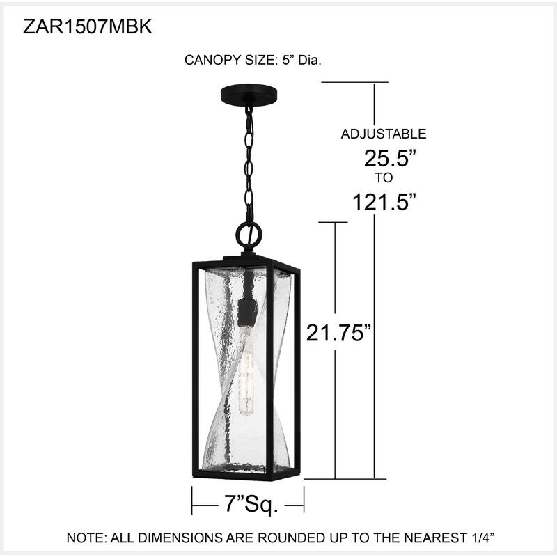 Zarah 1-Light Matte Black Mini Pendant