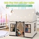 preview thumbnail 17 of 18, Toddler Large Playhouse with Star String Lights - 47.5" x 40" x 54" (L x W x H)