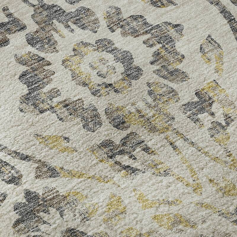 Premium Washable Super Soft Floral Damask Mayfield Rug