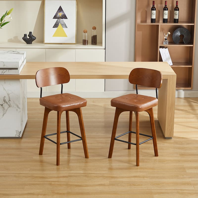Swivel Bar Stool Set of 2/3/4 with Back Support