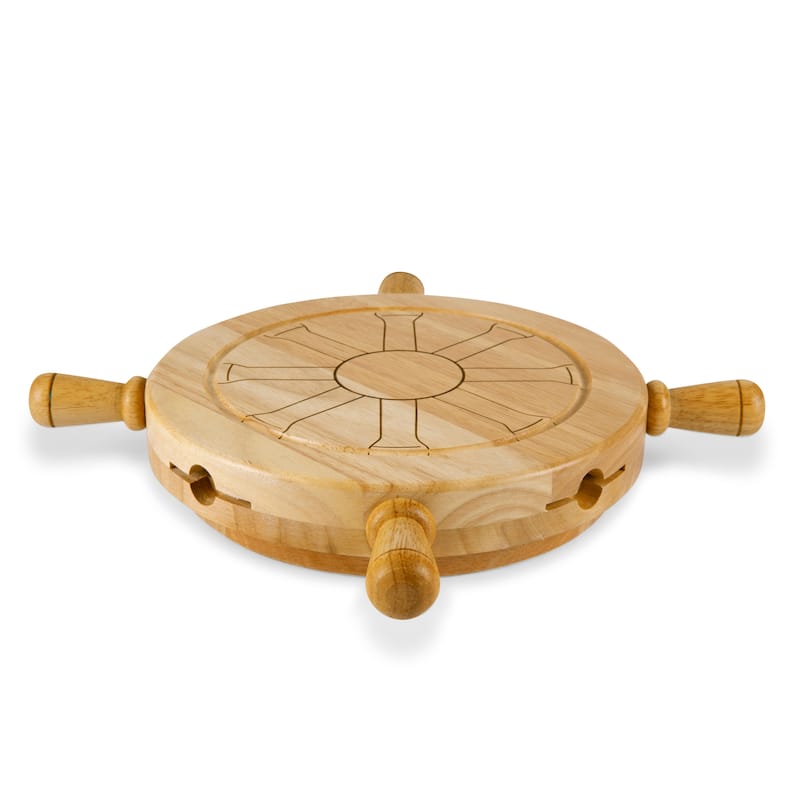 Picnic Time Mariner Lazy Susan Cheese Board & Tools Set