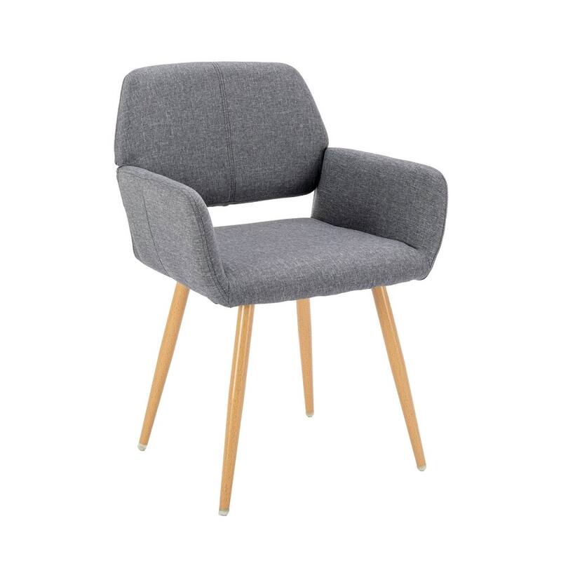 Accent Chairs Fabric Upholstered with Wood Legs for Dining Room