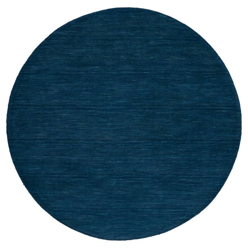 SAFAVIEH Handmade Kilim Aiman Wool Rug - 6' Round - Navy/Blue