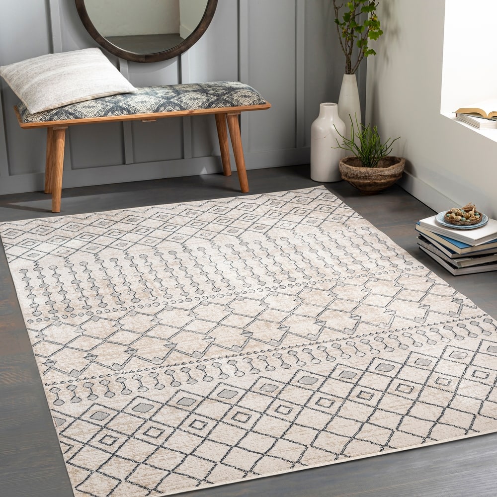 Livabliss Quince Bohemian Machine Washable Area Rug