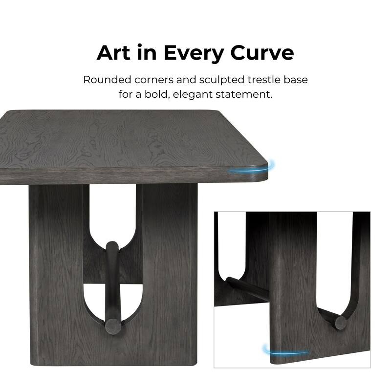 Furniture of America Piez Modern 7-Piece Solid Wood Dining Table Set