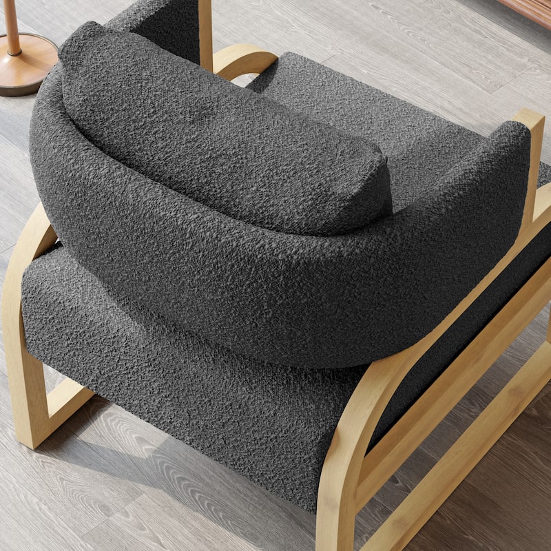 Corvus Danzig Teddy Fabric 1-Piece Accent Chair