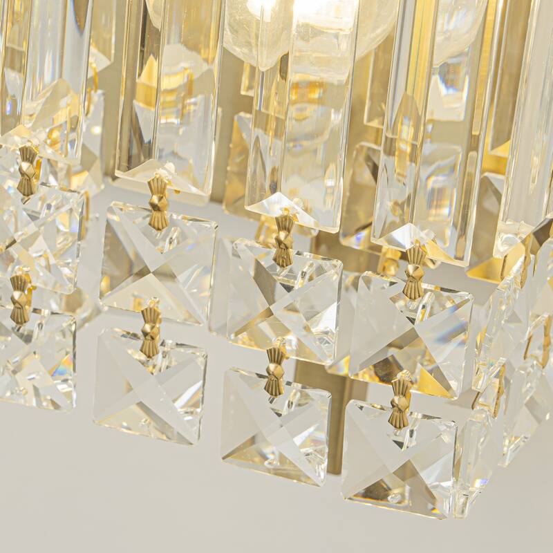 3-Light Modern Glam Crystal Bathroom Vanity Lights Wall Sconce Lighting for Mirror