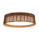 preview thumbnail 5 of 5, 16.5" Farmhouse Rattan LED Flush Mount Ceiling Light